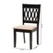 Baxton Studio Florencia Modern Beige Fabric and Espresso Brown Finished Wood 2-Piece Dining Chair Set 231-2PC-13206-ZORO - alternate 7